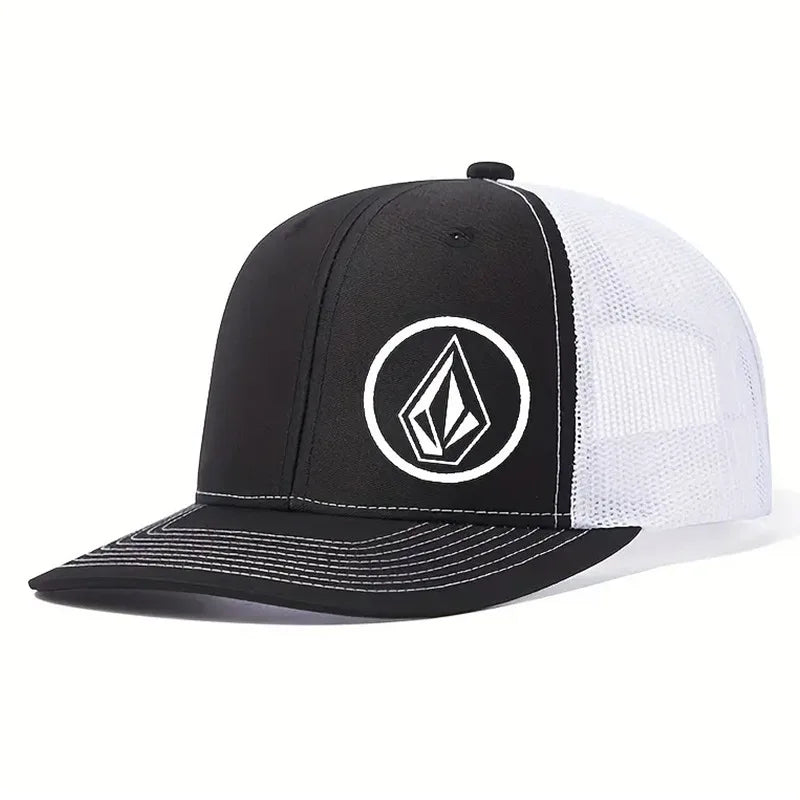 Simple symbol slightly curved printed baseball cap men's and women's outdoor sports events duck cap American truck driver hat tr
