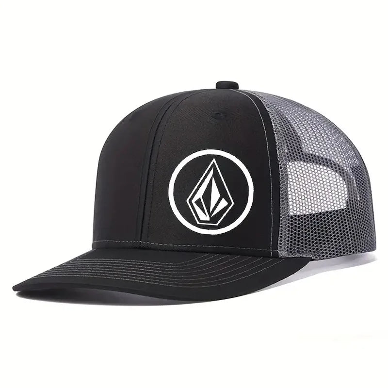 Simple symbol slightly curved printed baseball cap men's and women's outdoor sports events duck cap American truck driver hat tr